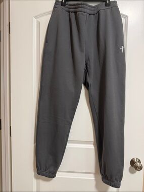 Three Nails Men's Dark Gray Jogger Sweatpants with Subtle Logo